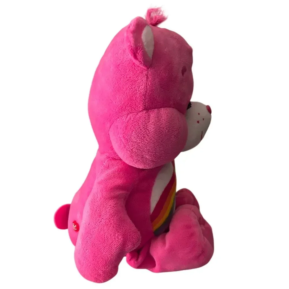 Just Play‎ Pink Cheer Care Bear Plush holding a Green Easter Egg w/ Flowers 2015